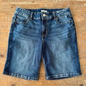 M Jeans by Maurice’s Classic Dark Wash Denim Bermuda Shorts, Size 12